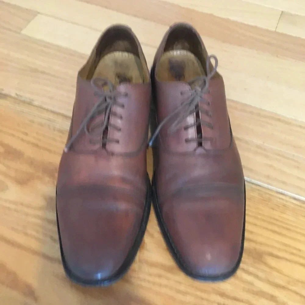 Men's Cole Haan Cognac Calf Leather Dress Shoes